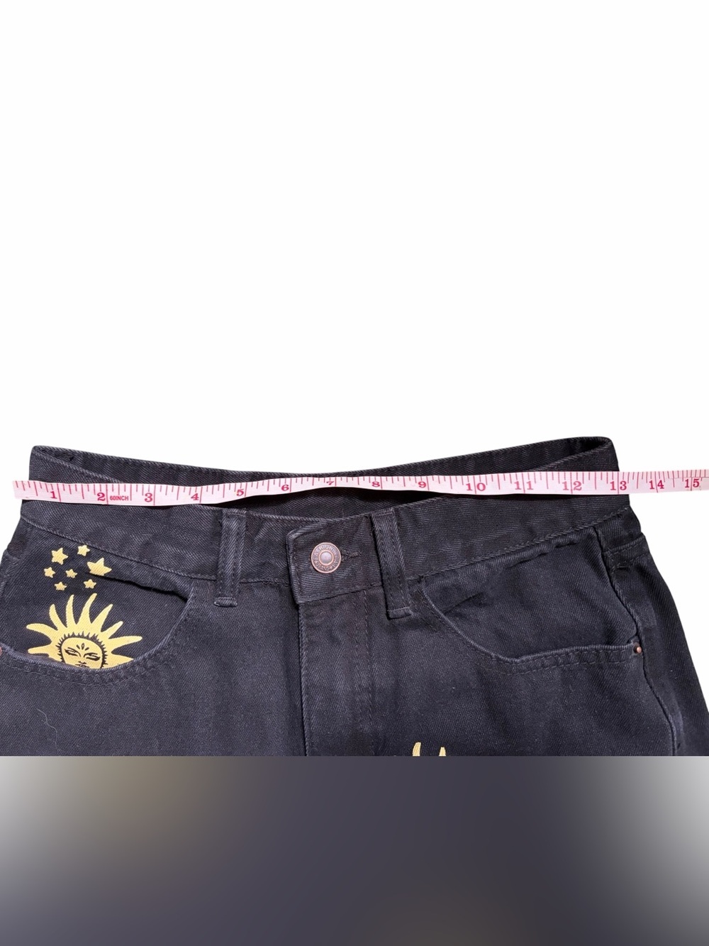 Whimsgoth Celestial Black Sun and Moon Jeans - Picture 8 of 10